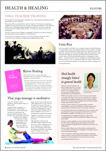 Byron Thai Yoga Massage features in the Byron Echo 25 Apr 2018.