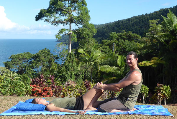 Thai yoga massage by the sea